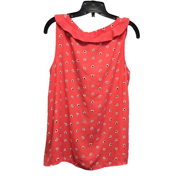 Disney Lauren Conrad Womens Medium Sleeveless Polyester Polka Dot Heart Blouse - Picture 3 of 4